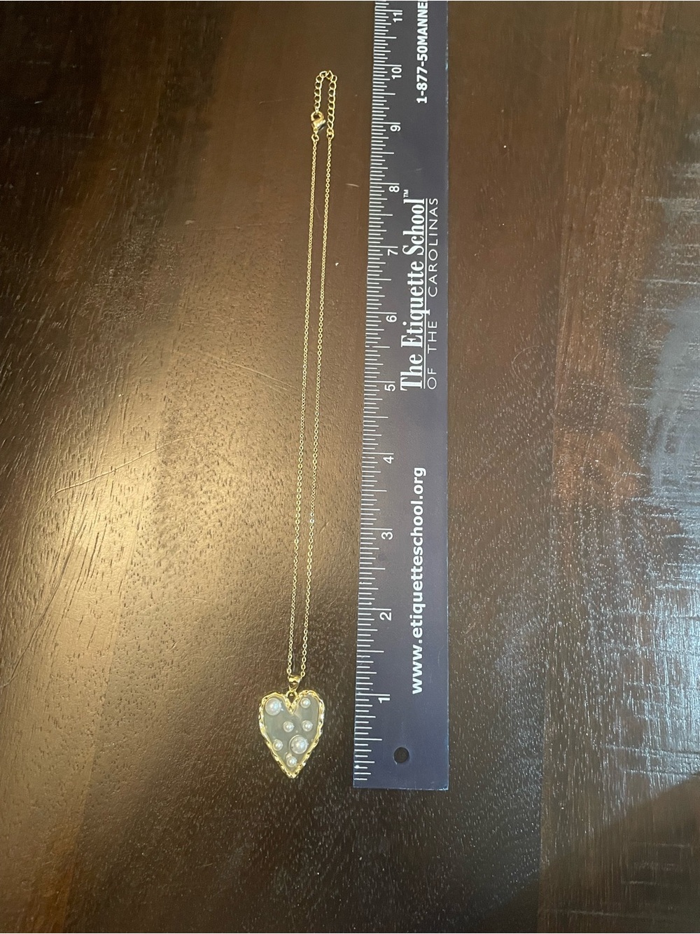 Gold Heart Pendant Necklace with Pearl Accents - Women Jewelry